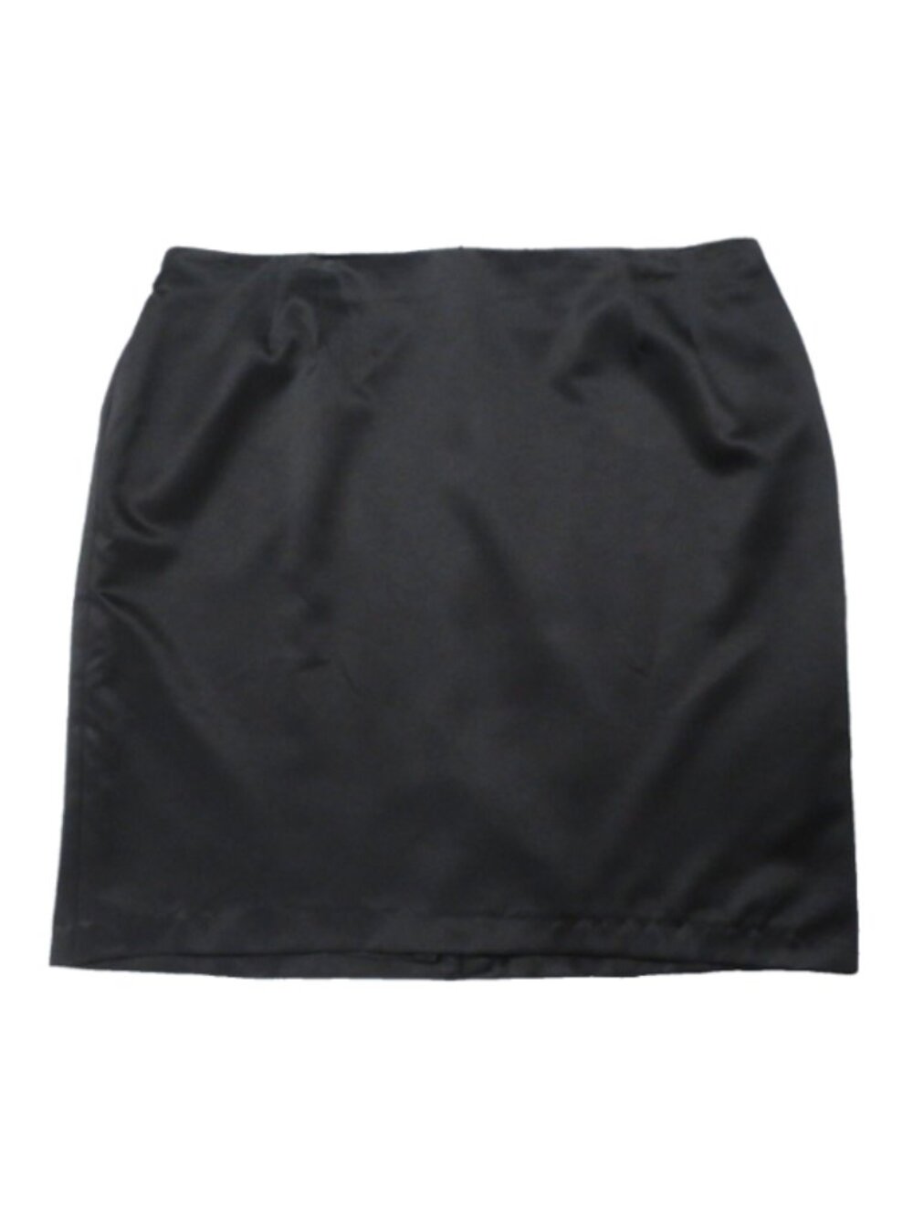 Alex Evenings 24W Satin Pencil Skirt Black Solid
